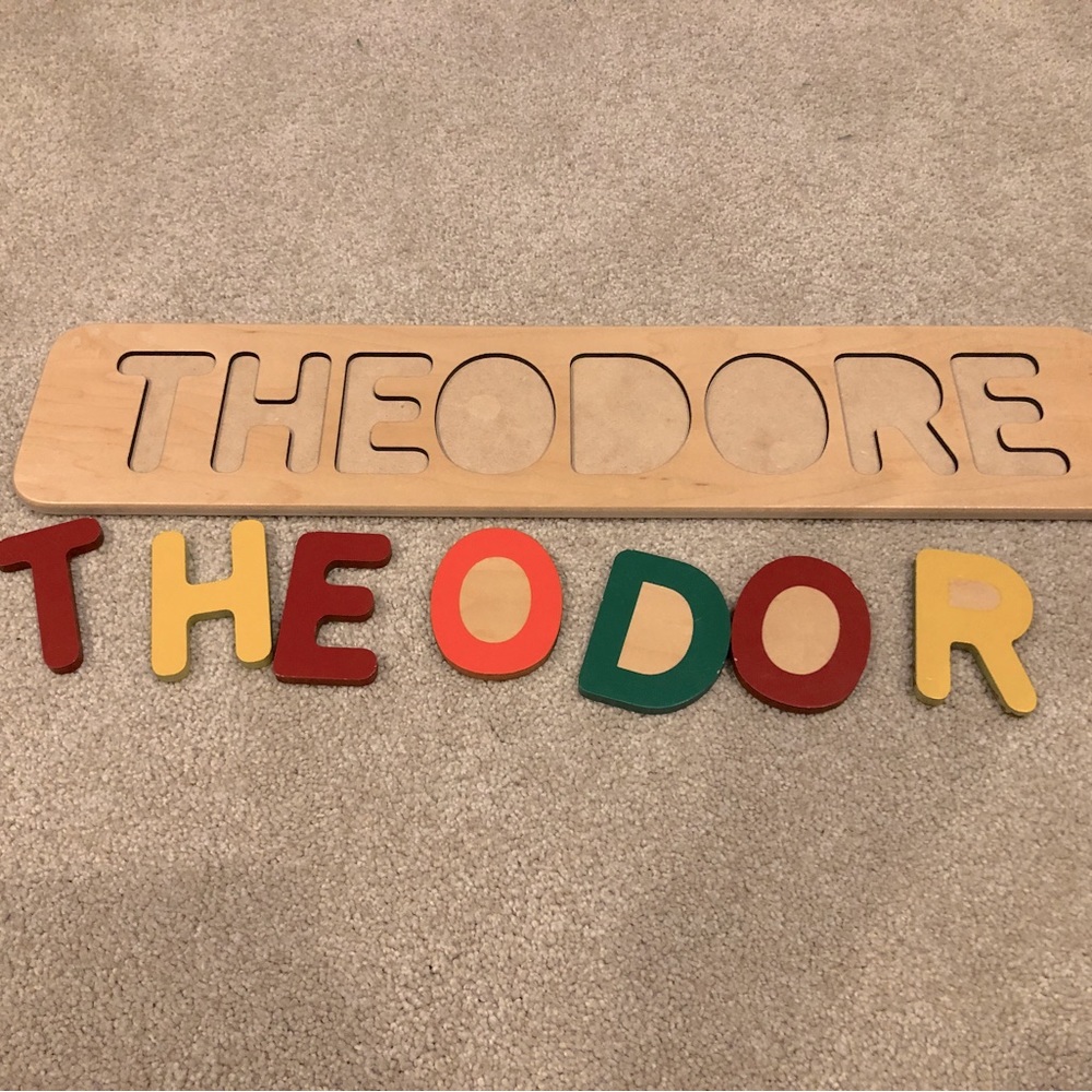 Wood name puzzle- Theodore
